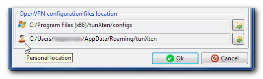 Configuration file locations